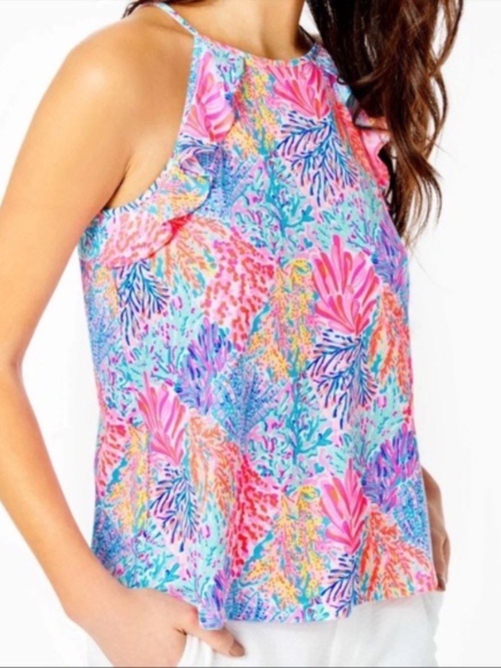 Lilly Pulitzer Billie Top in Multi Splashdance Size Medium